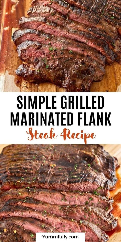 This easy marinade will make your grilled flank steak extra flavorful. It’s sweet, salty, and tangy, infusing your steak with great umami flavor. The longer you marinate it, the best it tastes! Make your next barbecue the talk of the town with the best Grilled Flank Steak Recipe! Grilled Marinated Flank Steak, Gluten Free Flank Steak Recipes, Steak On Grill Recipes, How To Grill Flank Steak, Best Marinade For Flank Steak, Meat For Grilling, Marinated Grilled Flank Steak Recipes, Easy Grilled Steak Recipes, Flank Steak Recipes Blackstone