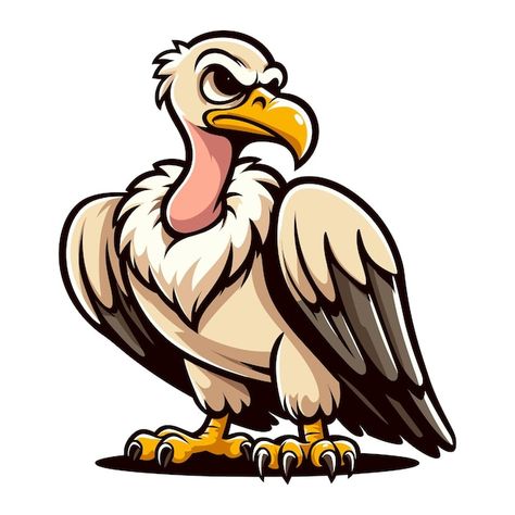 Cartoon Vulture, Kids Art Station, Animal Cartoons, Character Designing, Premium Vector Cartoon, Abc Book, Bird Tattoo, Vector Cartoon, Noah's Ark