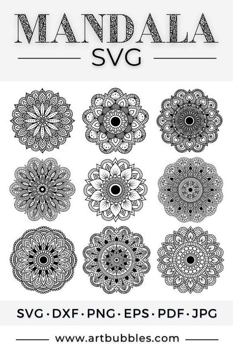 Unleash your creativity with our Mandala SVG Bundle. Featuring a curated collection of eye-catching mandalas, perfect for crafters, creatives, and artists looking to add a touch of elegance and beauty to their creations. #mandala #mandalas #monogram #zentangle Split Mandala, 3d Layered Svg, Cricut Projects Easy, Mandala Monograms, Layered Svg, Crafty Moms, Valentine Special, Color Vector, Graphic Design Projects