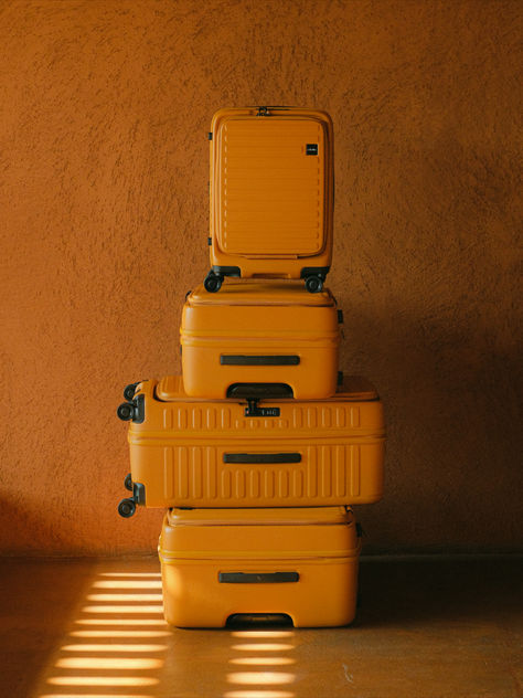 Carry essentials that simplify movement with LOJEL's Cubo Fit in Golden Ochre! Convenience on the go and for easy-access in tight spaces. #LOJEL #LOJELCommunity #LOJELJourneys #CarryOn #CarryOnLuggage #CheckIn #CheckInLuggage #Bags #TravelSet #LuggageSet #Travel #TravelCompanion #TravelLover #Traveller #Suitcase #Luggage #PackYourBags #PackWithMe #Luggage Luggage Photography, Suitcase Aesthetic, Luggage Aesthetic, Premium Luggage, Carryon Luggage, Carry On Essentials, Luggage Brands, Pack Your Bags, Travel Set