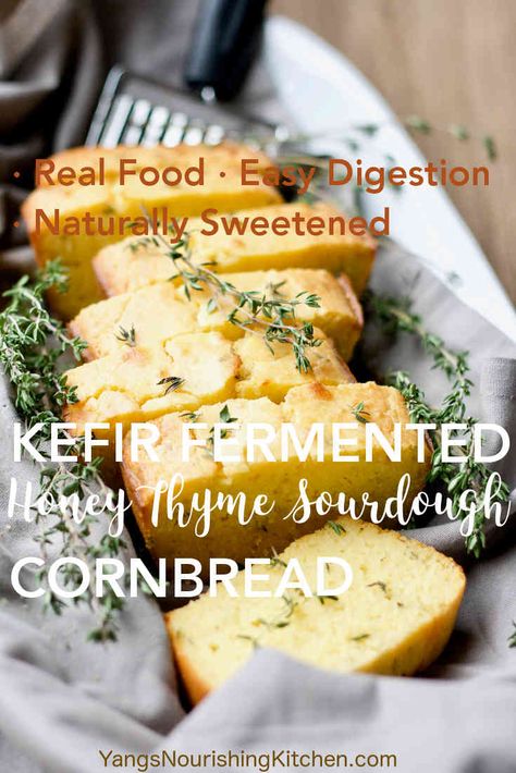 Sourdough Cornbread, Milk Kefir Recipes, Kefir Benefits, Fermented Honey, Kefir Recipes, Cornbread Easy, Kefir Grains, Milk Kefir, Fermentation Recipes