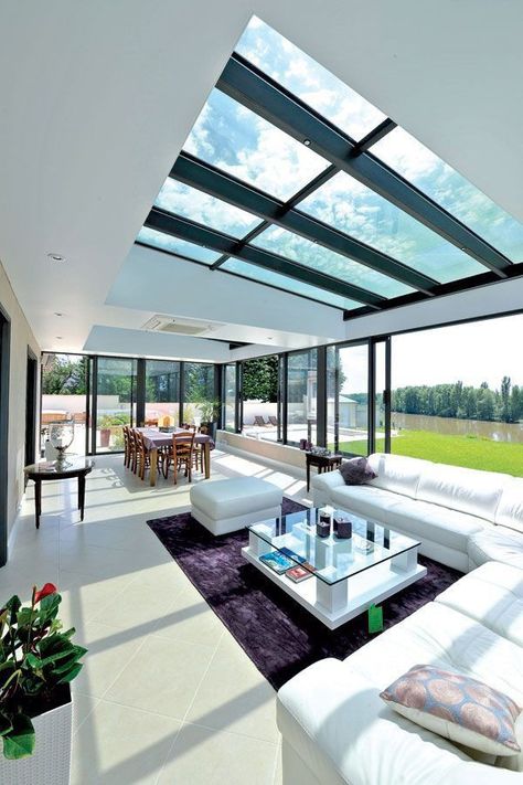 Orangery Extension, Skylight Design, House Extension Plans, Room Extensions, Sunroom Designs, Open Dining Room, House Extension Design, Open Living Room, House Extensions