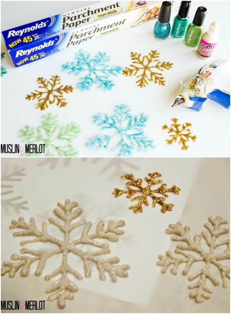 3. Make glue gun snowflakes. Kids Canvas Art Ideas, Glue Art, Diy And Crafts Sewing, Craft Wedding, Crafts For Girls, Glue Crafts, Glue Gun, Hot Glue Gun, Crafts For Teens