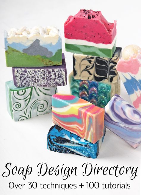 Cold Process Soap Design Directory - Soap Queen Cold Process Soap Techniques, Soap Techniques, Cold Process Soap Designs, Savon Diy, Soap Queen, Soap Design, Săpunuri Handmade, Handmade Soap Recipes, Cold Process Soap Recipes