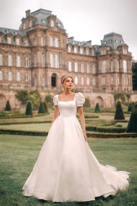 Disney Princess Wedding Dresses Cinderella Gowns, Disney Princess Wedding Dress, Vintage Satin Wedding Dress, Disney Princess Wedding Dresses, Puff Sleeve Wedding Dress, Wedding Dress 2024, Disney Princess Wedding, Disney Inspired Wedding, Cinderella Dress