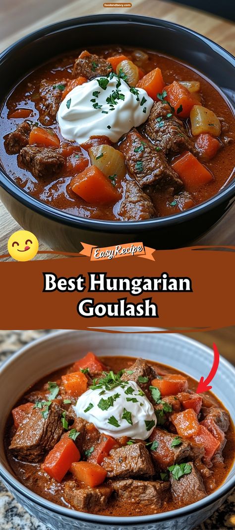 Hungarian Goulash Goulash Stew Recipes, Hungarian Goulash Soup Recipes, Goulash Recipes Hungarian, Hungarian Goulash Recipes Authentic, Hungarian Beef Goulash, Hungarian Beef Stew, Hungarian Dishes, Old Fashioned Goulash, Hungarian Goulash