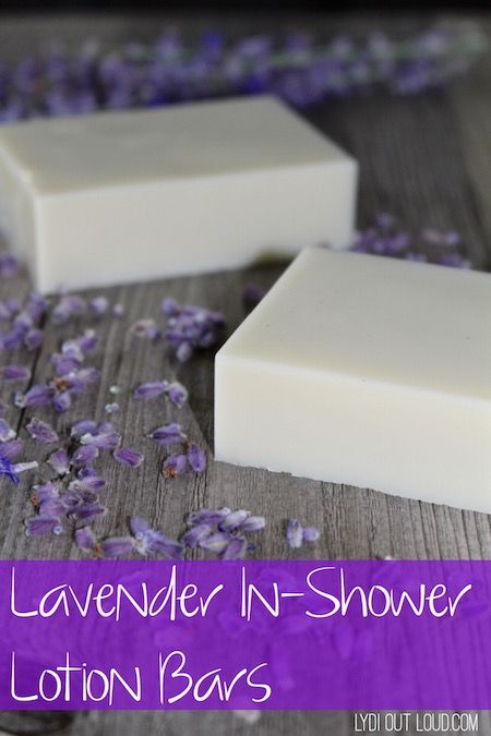 Easy DIY Lavender Lotion Bars you use in the shower! Lush Inspired Diy, Diy Lotion Bars, Lotion Bars Diy, Homemade Lotion Bars, Lotion Bars Recipe, Diy Soap Bars, Savon Diy, Massage Bar, Shower Lotion