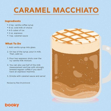 Booky Food Recipe, Coffee Ideas Recipes, Caramel Macchiato At Home, Homemade Recipe Books, Halloween Breakfast, Recipe Book Diy, Recipes Drinks, Homemade Cookbook, How To Make Caramel