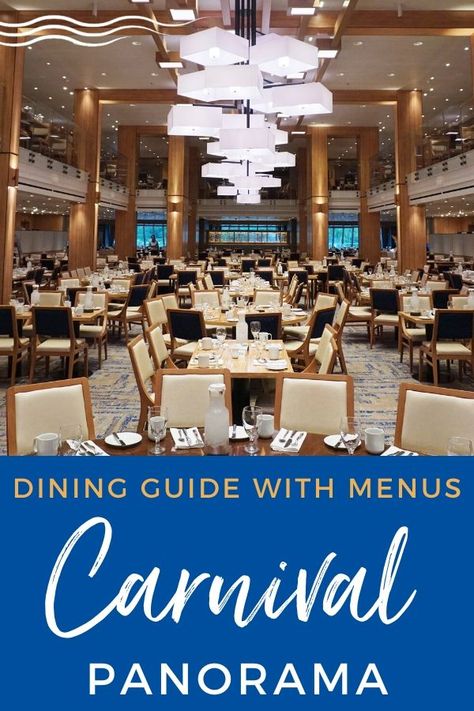 We are back from a cruise on Carnival Cruise Line’s newest ship and have details on all the restaurants in this Carnival Panorama Dining Guide WITH MENUS. Carnival Panorama, Cruise Checklist, Food Details, Carnival Cruise Ships, Cruise Food, Cruise Pictures, Cruise Essentials, Dining Menu, Bahamas Cruise