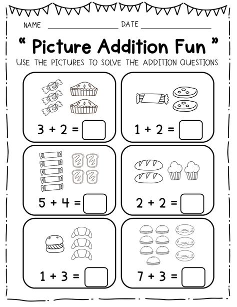 Addition to 10 with pictures sweet Theme in 2024 | Kindergarten math worksheets addition, Kids math worksheets, Preschool math worksheets #Homework_Worksheets_For_Preschool #Preschool_Math_Worksheets_Addition #Math_Activities_For_Grade_1 #Maths_Worksheet_For_Class_1 Preschool Addition Worksheets Free, Maths Basics Learning, Preschool Addition Worksheets, Homework For Kids, Holiday Math Worksheets, Kindergarten Math Addition, Kindergarten Math Worksheets Addition, Fast Finisher Activities, Kindergarten Phonics Worksheets