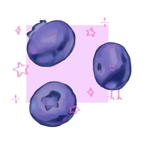 Blueberry art with cute little doodles aesthetic #clipstudiopaint #procreate #art #digitalart Food Art Sketch, Digital Art Fruit, Fruit Aesthetic Drawing, Draw Food, Blueberry Doodle, Blueberries Drawing, Blueberries Art, Bluebiscuits Art, Fruit Sketches