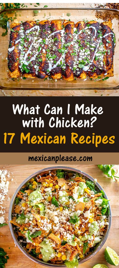 You've probably noticed that I use chicken a lot :) I get so much mileage from it and I'm still amazed at the variety of Mexican meals you can make with plain ol' chicken. So I put together this list of all the recipes on Mexican Please that you can make with a single chicken breast! There are loads of delicious meals here -- I hope you find some new keepers! Mexican Chicken Dishes Easy Dinners, Mexican Dish With Chicken, Mexican Chicken Meals, Mexican With Chicken Recipes, Mexican Dinner Ideas With Chicken, Quick Mexican Chicken Recipes, Mexican With Chicken, Authentic Mexican Recipes With Chicken, Mexican Food Recipes With Chicken