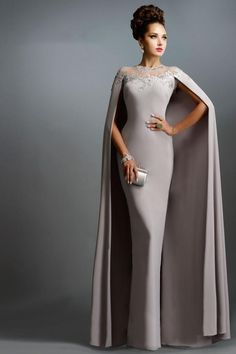 19 Fabulous Looks For The Mother Of The Bride - Pretty Designs Dresses Cocktail, فستان سهرة, Beauty Dress, Mothers Dresses, Cape Dress, Dresses Party, Dress Evening, Dresses Evening, Evening Gowns Formal