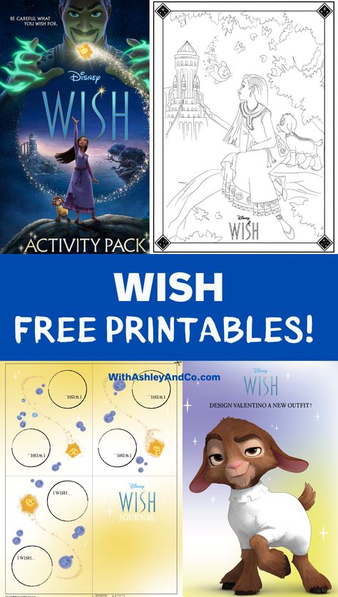 Wish Coloring Pages, Disney Wish Coloring Pages, Disney Wish Party, Wish Movie Disney, Wish Disney Party Ideas, Disney Wish Birthday Party, Disney Wish Movie, Disney Activity Sheets, Wish Disney Asha