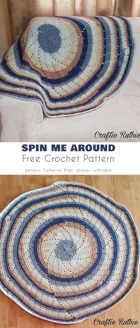 Swirl Blanket Free Crochet Patterns Round Blanket Crochet Pattern, Crochet Blanket Round, Baby Crochet Blanket Free, Spiral Crochet Pattern, Spiral Crochet, Round Blanket, Crochet Baby Blanket Free Pattern, Crochet Dishcloths, Your Crochet