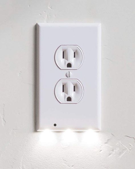 10 Best Switch Plate Covers to Upgrade Your Home - Stylish Outlet Covers Wall Outlet Covers, Led Night Lights, Sensor Night Lights, Light Switches, Light Building, Outlet Cover, Wall Outlets, Electrical Outlets, Led Light Bars