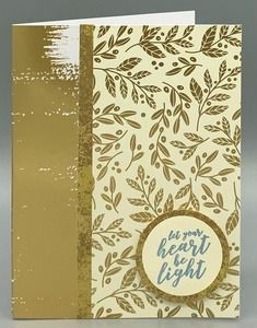 Shining Brightly With Brushed Gold Cards & | TheseAreMyStamps Brushed Gold Cards And Envelopes Su, Stampin Up Brushed Gold Cards & Envelopes, Scrappy Cards, Golden Painting, Christmas Card Set, Homemade Christmas Cards, Stampin Up Christmas, Fun Fold Cards, Christmas Cards Handmade