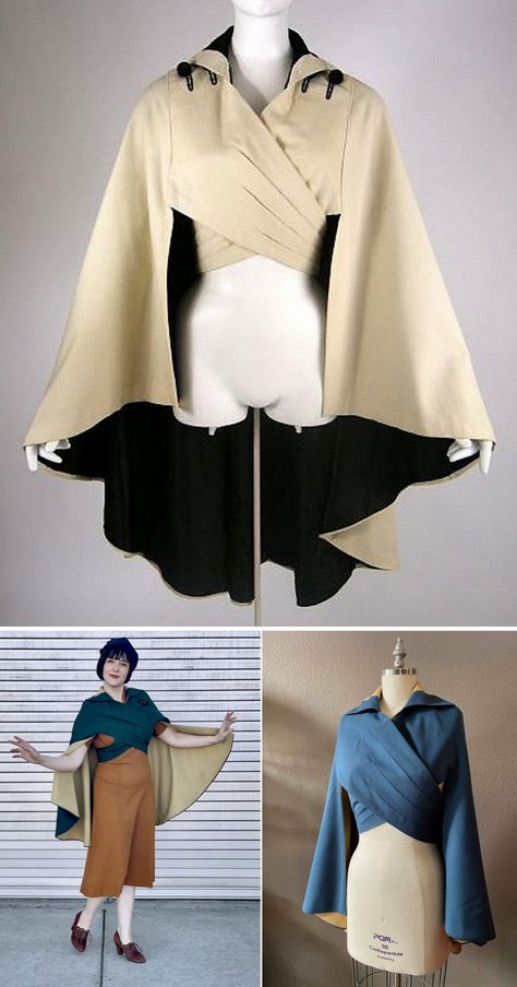 This easy to make Cape is based an original 1910s cape appearing (photo on top of post).  There are so many YouTube videos on the making of this 1910 American Duchess cape... American Duchess, Diy Vetement, Fashion Scarf, Diy Sewing Clothes, Fashion Design Drawings, Diy Blouse, Blouse Diy, Drawing Clothes, Sewing Pattern Design