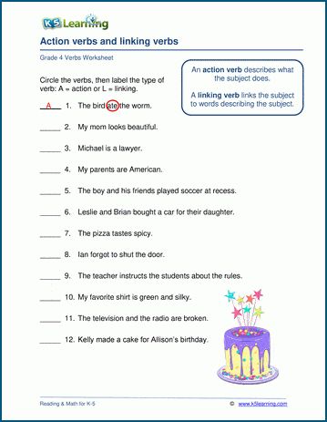 Auxiliary Verbs Worksheets A0C Linking Verbs Worksheet, Helping Verbs Worksheet, Action Verbs Worksheet, Verbs Worksheet, Verb Practice, Verb Words, Linking Verbs, Helping Verbs, Cursive Writing Worksheets