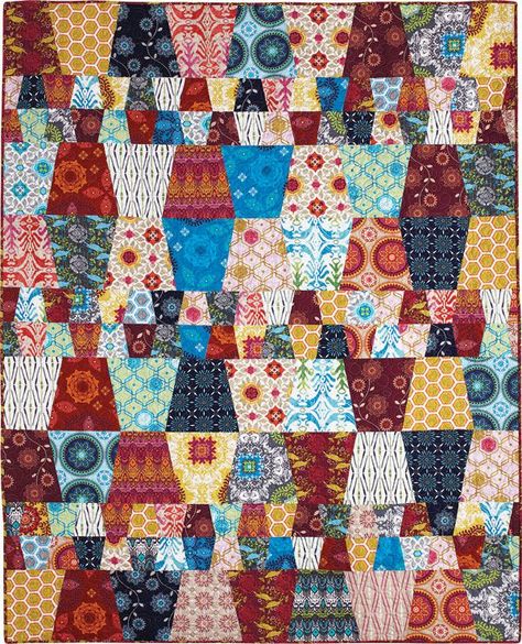 Not So Crazy Quilt Pattern Tumbler Quilts, Tumbling Blocks Quilt, Tumbler Quilt, Charm Pack Quilt Patterns, Crazy Quilts Patterns, Charm Pack Quilt, I Spy Quilt, Basic Quilt, Homemade Quilts