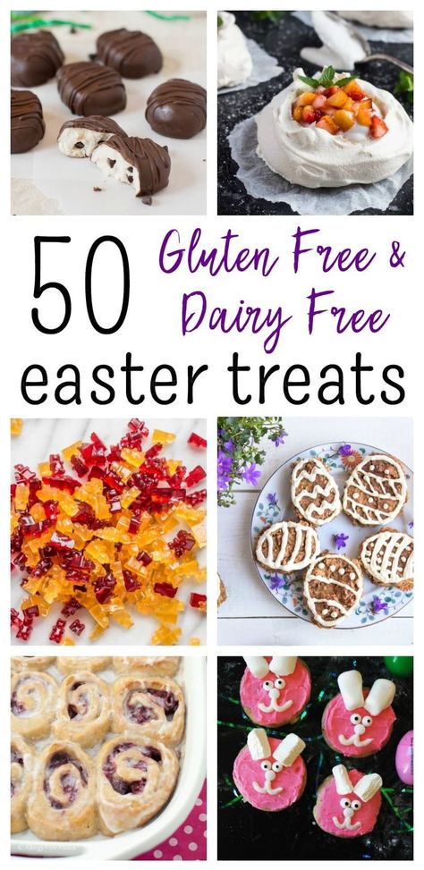 If you're looking for some last-minute Easter treats that are allergy-friendly, look no further: I've gathered together 50 gluten free and dairy free Easter treats to celebrate spring! @TheFitCookie Easter Deserts, Gluten Free Easter, Gluten Free Dairy Free Dessert, Easy Easter Treats, Vegan Easter, Gluten Free Holiday, Easter Snacks, Easter Desserts Recipes, Easter Baking