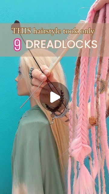 Marjolein van der Weide on Instagram: "✨Tutorial Time ✨ HAIRSTYLE with minimum effort 🙌  👉 THIS took only 9 dreadlocks and braid extensions to make this hairstyle.  You can already change the hair game with a mini partial Peekaboo style.  Set used for this Tutorial: 🌸 Pink Blossom 🌸  The temporary dreads & braids can be installed by braiding them in or clipping them in.  ⚠️ Comment “PINK BLOSSOM” to check this set out in my 🛍️, I will inbox you with the direct 🔗   🧚‍♀️ Mannequin is wearing Top “Blousa Antiqua” also available in my 🛍️ . . . #hairtutorial #hairstylist #hairideas #summerhair #pinkhair #braiding #dreads #fyp" Diy Dreadlocks Tutorials, Partial Dreads Short Hair, Partial Dreads Hairstyles, Braid In Dreads Extensions, Braiding Dreads, Viking Dreads Women, Peekaboo Dreads, Partial Dreads Placement, Synthetic Dreads Diy