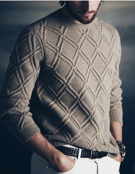 Crochet Men, Sweater Patterns, Knit Vest Pattern, Mens Casual Dress Outfits, Diy Clothes Life Hacks, Knit Men, Pattern Ideas, Sweater Crochet Pattern, Knitwear Men