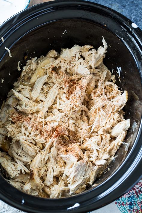 Slow Cooker Pulled Chicken with Alabama White BBQ Sauce Pulled Chicken Sandwiches, White Bbq Sauce, Mexican Shredded Chicken, Bbq Sauce Chicken, Pulled Chicken, Smoked Chicken, At Midnight, Crockpot Chicken, Shredded Chicken