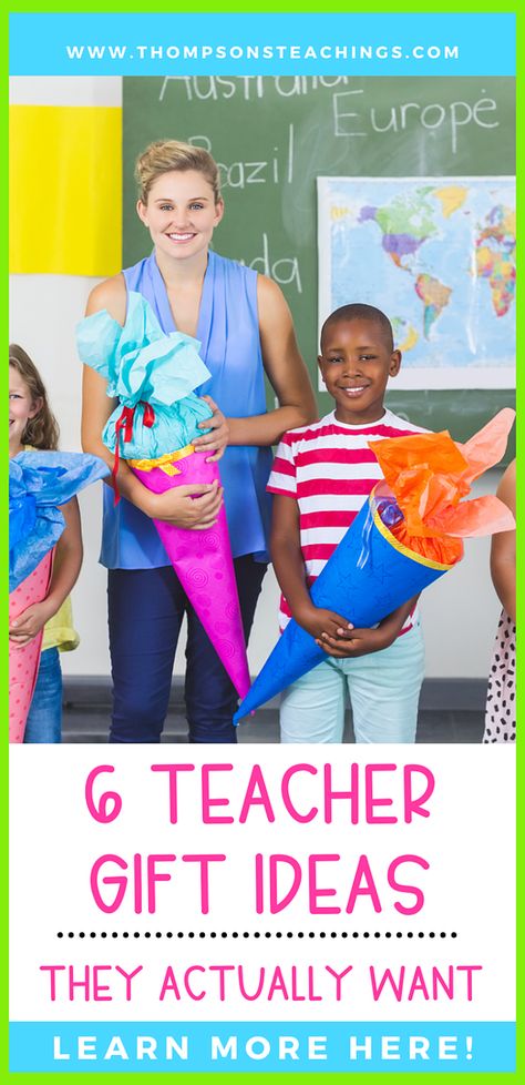 Looking for the perfect teacher gift idea? We have you covered! Here we share 6 different teacher gift ideas that are cheap, DIY, and great for holidays, Christmas, teacher appreciation week, beginning of the year, and even the end of the year ideas too. These are super easy and meaningful to classroom teachers and they will appreciate anything from this list. See these simple teacher gift ideas here today! Year End Teacher Gifts, Parenting On A Budget, Teacher Appreciation Diy, Easy Teacher Gifts, Daycare Teacher Gifts, Teacher End Of Year, Teacher Gift Ideas, Useful Gifts, Daycare Teacher