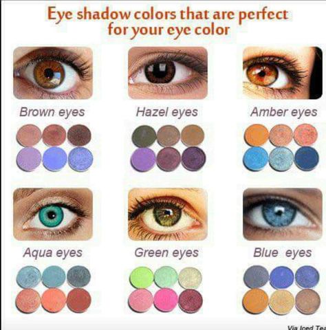 Extreme Make-up, Brown Hair Color Chart, Eye Color Chart, Makeup Charts, Hazel Eye Makeup, Eyeshadow Colors, Eyeshadow For Blue Eyes, Hair Color Chart, Best Eyeshadow