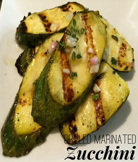 Grilled Marinated Zucchini Bbq Zucchini, Marinated Zucchini, Grilled Zucchini Recipes, Grilled Courgette, Lunch Sides, Zucchini Plants, Summer Zucchini, Italian Salad Dressing, My Plant