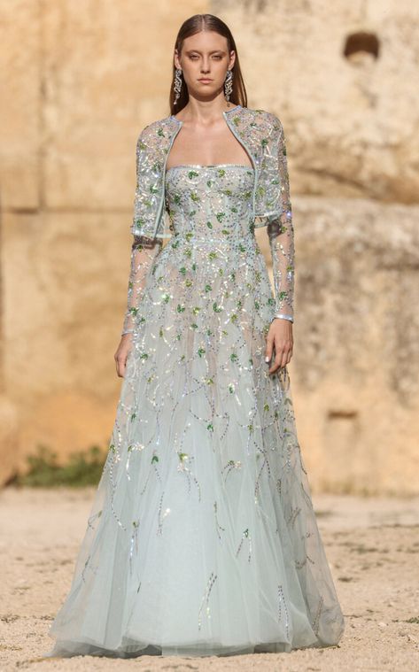 George Hobeika, Tulle Jacket, Tulle Maxi Dress, Georges Hobeika, Special Dresses, Couture Gowns, Spring 2024, Fancy Dresses, Dream Dress