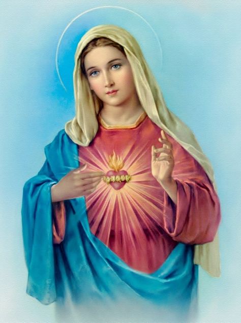 Inmaculado Corazón de María. Mother Mary Wallpaper, Mary Wallpaper, Immaculate Mary, Virgin Mary Picture, Jesus Mother, Virgin Mary Art, Mother Mary Images, Blessed Mary, Heart Of Mary