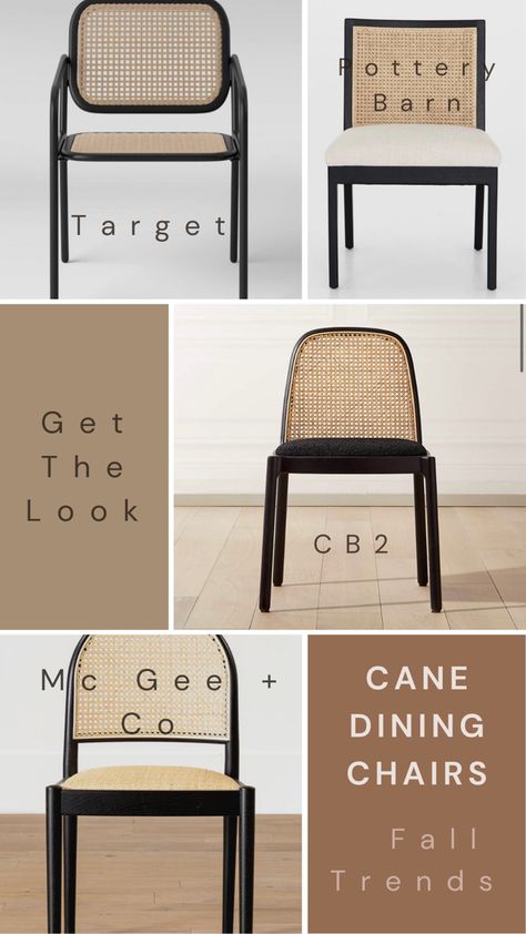 Dining Room Cane Back Chairs, Cane Back Dining Chairs And Table, Dark Dining Chairs, Cane Dining Room Chairs, Cane Dining Set, Cane Dining Chairs Makeover, Came Back Dining Chairs, Cane Chairs Dining, Cane Dining Room