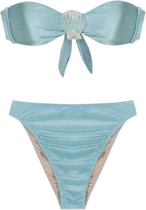 Amazon.com: La Mer Seashell Strapless Bikini : Luxury Stores Girls Swim, Adriana Degreas, Strapless Swimsuit, Antique Blue, Fame Dr, Swimsuit Dress, Summer Lovin, Swimsuit Shops, Dress Cover