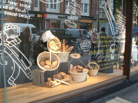 the whole food store london Bakery Window Display, Bakery Window, Pashmina Saree, Deli Shop, Bakery Items, Concept Stores, Decoration Vitrine, Bread Shop, Shop Displays