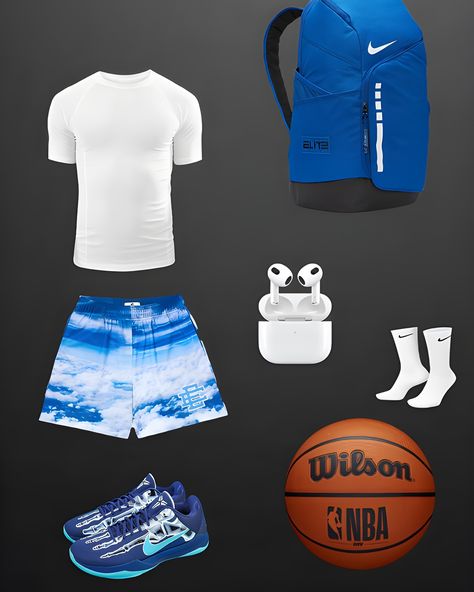 Basketball Training Outfit, Hoops Outfits, Basketball Outfits Men, Hooper Outfit, Hoop Outfit, Casual Athletic Outfits, Basketball Drip, Basketball Fits, Outfit Drip