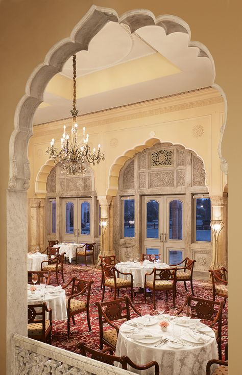 Rambagh Palace Jaipur: Time for Royalty Royal Cafe, Muslim Architecture, Royal Architecture, Indian Arch, Indian Palaces, Rambagh Palace, Indian Houses, Official Residence, Opulent Interiors