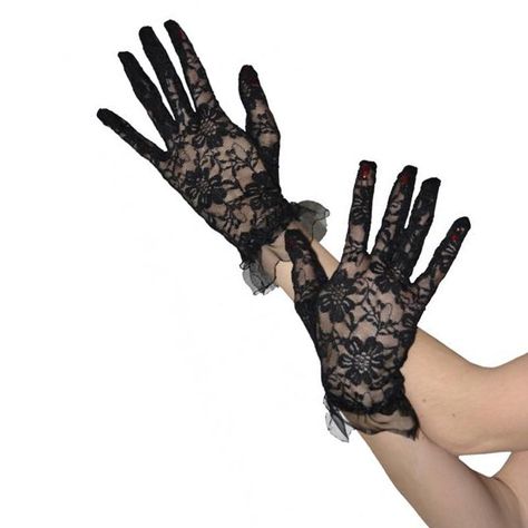 GANTS EN DENTELLE NOIRE 22 CM Lace Gloves Wedding, Punk Gloves, 80s Party Costumes, Black Lace Gloves, The Maxx, Costume Gloves, Gloves Vintage, Fashion Gloves, Wedding Gloves