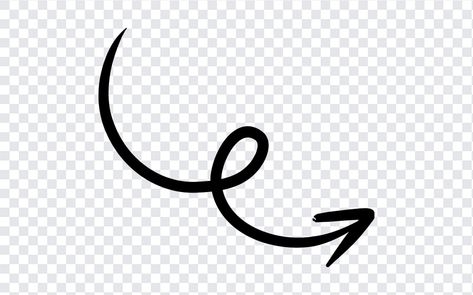 Curly Arrow PNG Curved Arrow Png, Cute Arrow Png, Arrow Icon Png, Arrows Png, Arrow Silhouette, Round Arrow, Arrow Template, Arrow Pointing Down, Wooden Arrow Sign