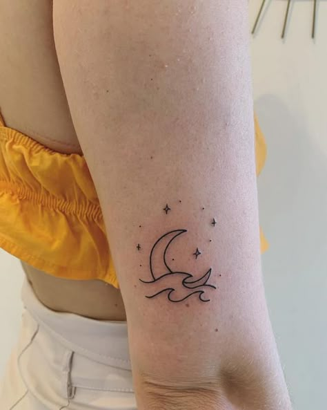 A Moon Tattoo, Moon Symbolism, Blue Moon Tattoo, Half Moon Tattoo, Wave Tattoo Design, Small Moon Tattoos, Full Moon Tattoo, About Moon, Simple Tattoos For Women