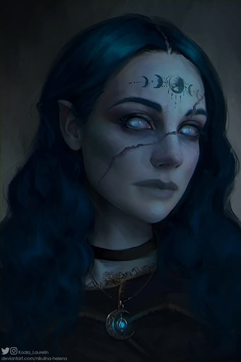 ArtStation - Commission Hexblood Character Art, Blindfolded Character Art, Shadow Elf, Arte 8 Bits, Fantasy Portraits, Dnd Art, Arte Fantasy, Medieval Fantasy, Dnd Characters