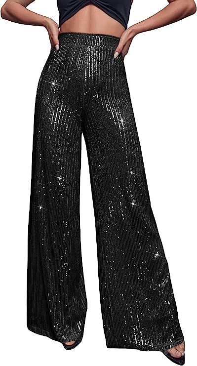 Black Sparkly Outfit, Adele Concert Outfit, Greta Van Fleet Concert, Sparkly Outfit, Sparkly Pants, Adele Concert, Sequin Flare Pants, Concerts Outfits, Homecoming Outfit