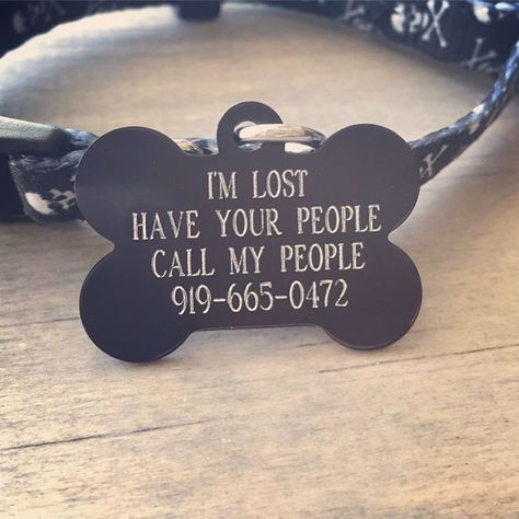 Funny Dog Tags, My People, Puppy Lover, Dog Id Tags, Id Tags, Dog Id, Losing A Pet, Pet Tags, Pet Id Tags