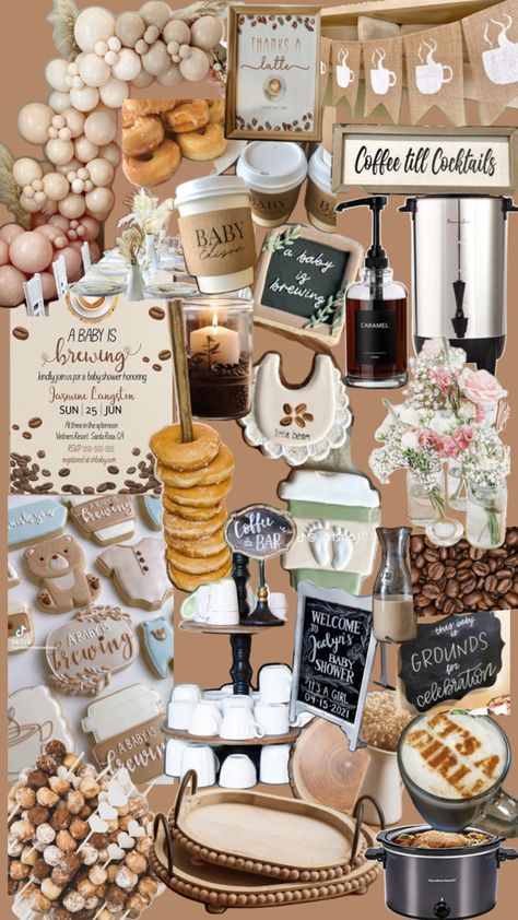 Coffee Cup Centerpiece Ideas, Something Is Brewing Baby Shower Theme, Baby Brewing Shower Ideas Coffee, Baby Shower Coffee Theme, Coffee Bar Baby Shower Ideas, Coffee Baby Shower Theme, Baby Is Brewing Shower Ideas Coffee, Coffee Baby Shower Ideas, Baby Brewing Shower Ideas