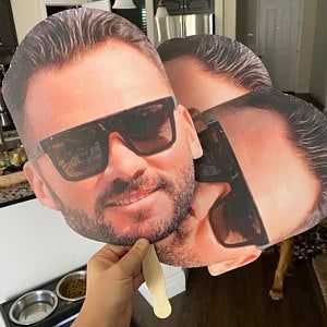 Groom Head On Stick, Groom Themed Bachelorette, Bachelorette Party Husband Face, Bachelorette Groom Face On Stick, Bachelorette Party Decorations Groom Face, Bachelorette Face On Stick, Bachelorette Party Grooms Face, Bachelorette Husband Face, Bachelorette Fiance Face