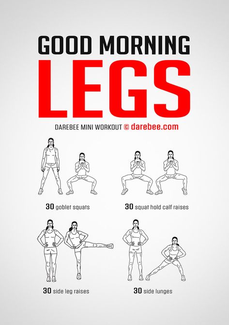 Morning Leg Workout, Lower Body Strength Workout, Bigger Legs Workout, Bigger Legs, Body Strength Workout, Lower Body Strength, Squat Hold, Side Lunges, Calf Raises