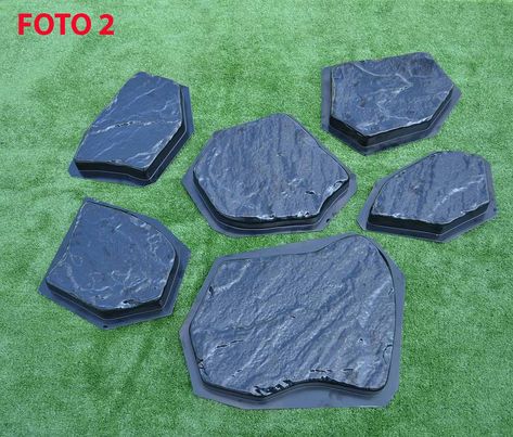 Sold 6 pcs PLASTIC MOLDS FLAGSTONE CASTING CONCRETE PAVING GARDEN PATHS STONE PATIO *S34 #decorativestones Concrete Molds Patio, Casting Concrete, Paving Garden, Concrete Molds Diy, Paver Molds, Flagstone Pavers, Stone Garden Paths, Earth Bag Homes, Cement Garden