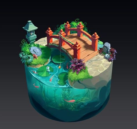 2D Artist's Perspective: Improving Workflow with 3D 동화 삽화, Graphisches Design, Casual Art, Isometric Art, Low Poly Art, Game Concept Art, Game Concept, Art Et Illustration, Arte Fantasy