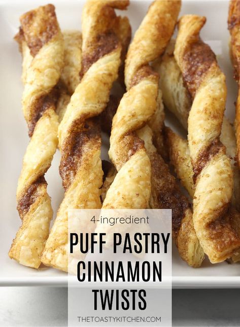 Short Puff Pastry Recipes, Puff Pastry Peanut Butter, Fluffy Pastry Recipe, Frozen Pastry Sheet Recipes, Puff Pastry Dessert Cinnamon, Easy Recipes Using Frozen Puff Pastry, Puff Pastry Cinnamon Knots, Puff Pastry Healthy Recipes, Puff Pastry Napoleon Recipe